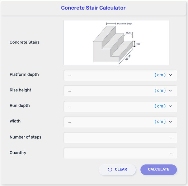 Concrete Stair Calculator